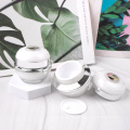 Low MOQ Großhandel Luxus Hautpflege weiße Plastikgläser für Kosmetikcremes leerer Glasschiff